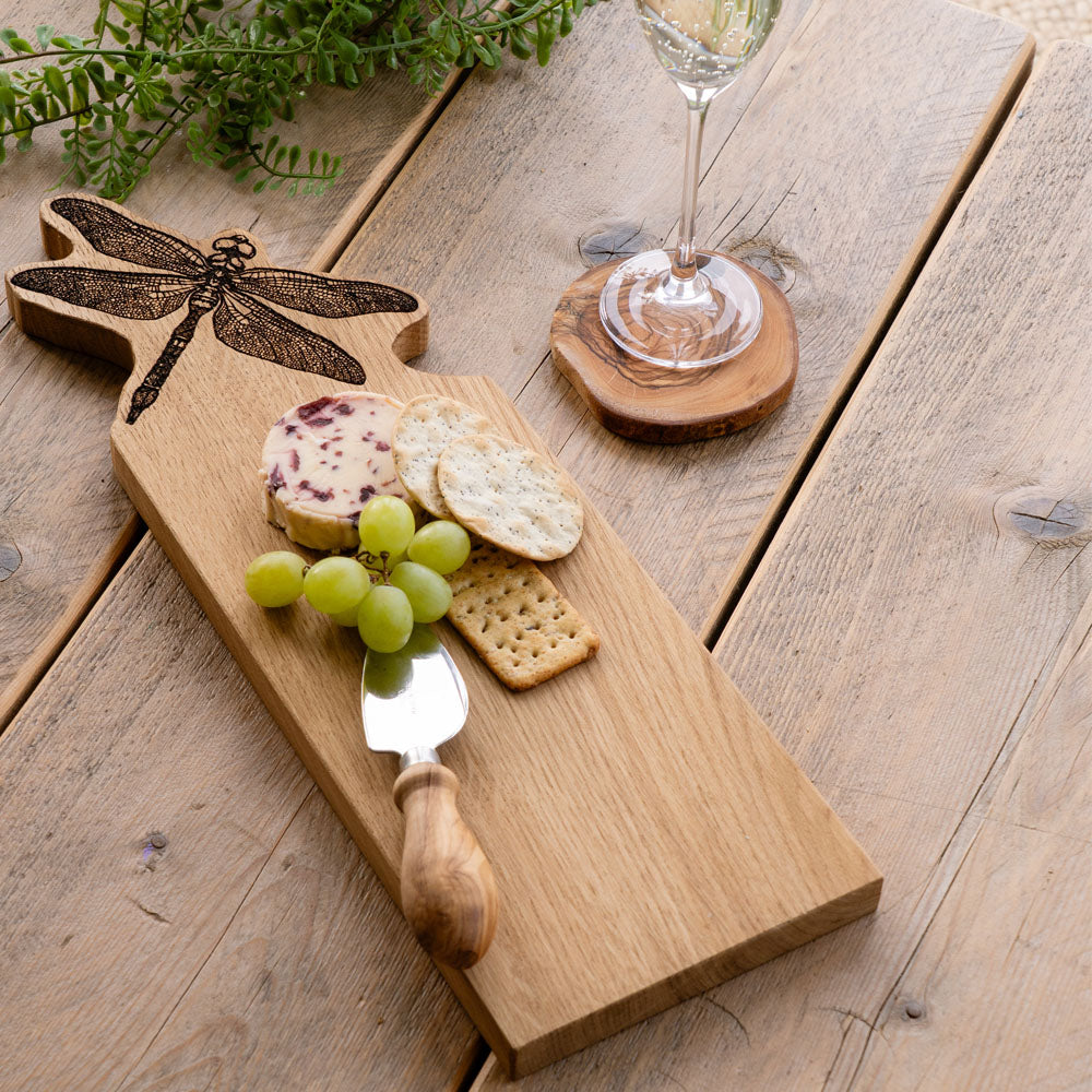 Dragonfly Framed Oak Serving Board - Medium