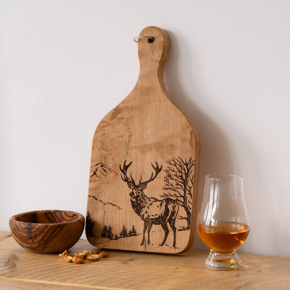 Scenic Stag Beech Hanging Paddle - Small