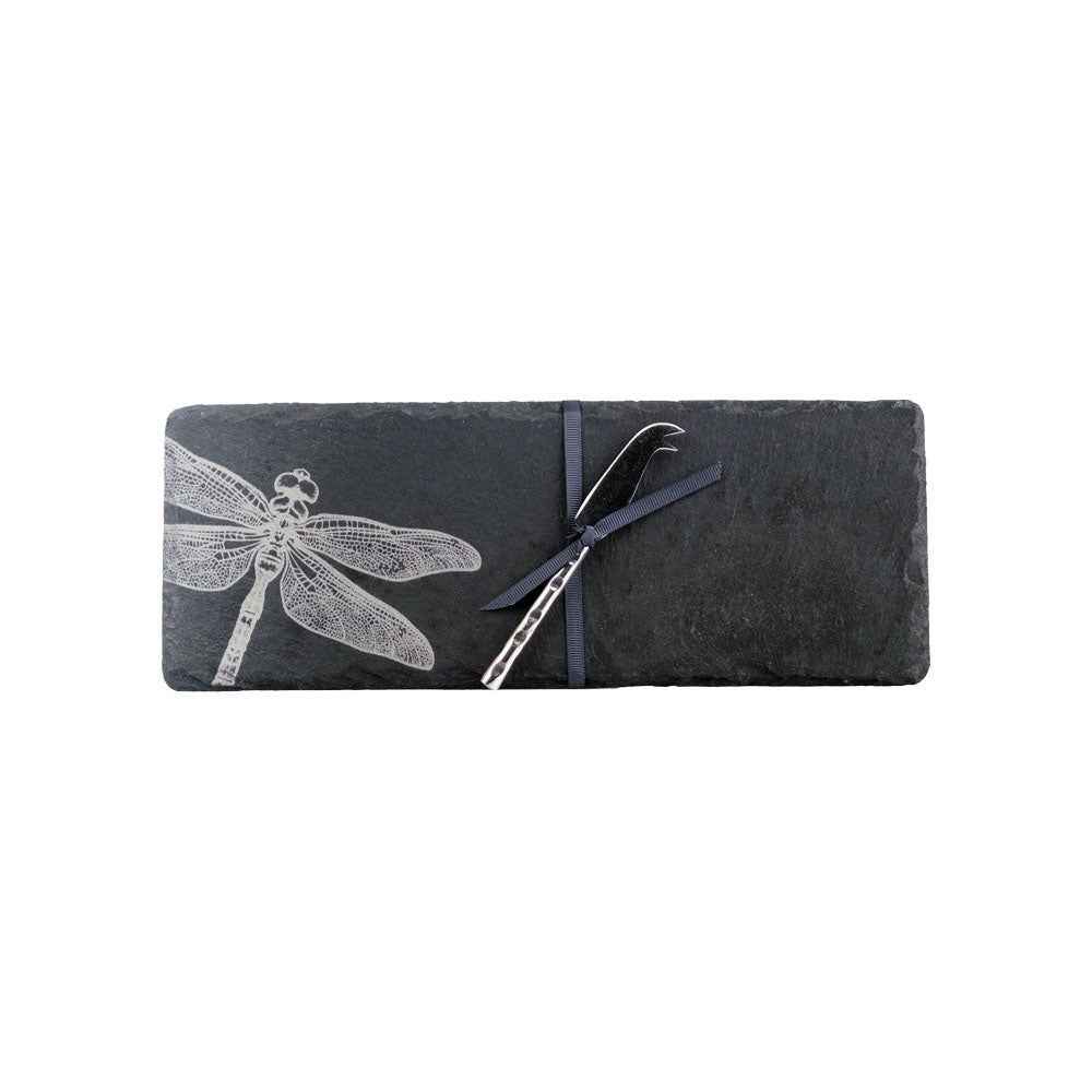 Dragonfly Single Mini Slate Cheese Board & Knife Set