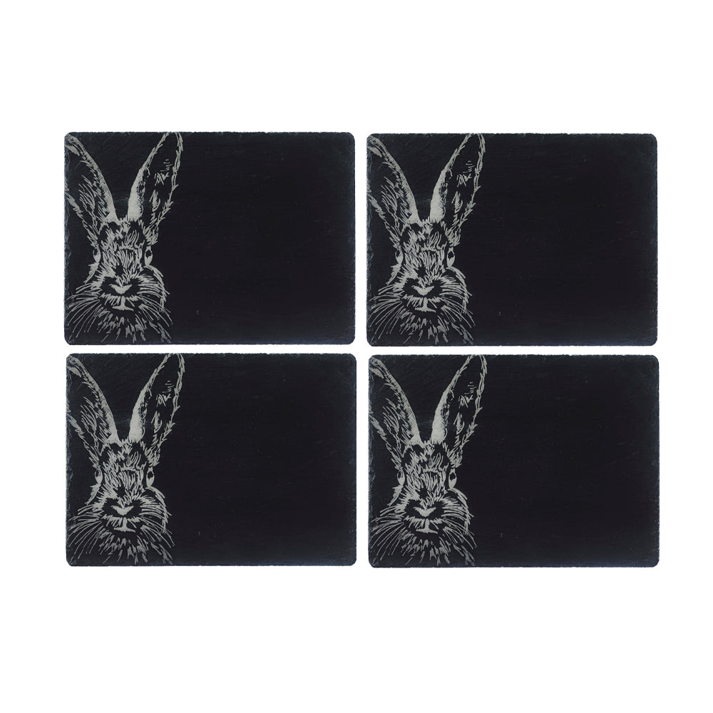 Hare Slate Placemat & Coaster Gift Set