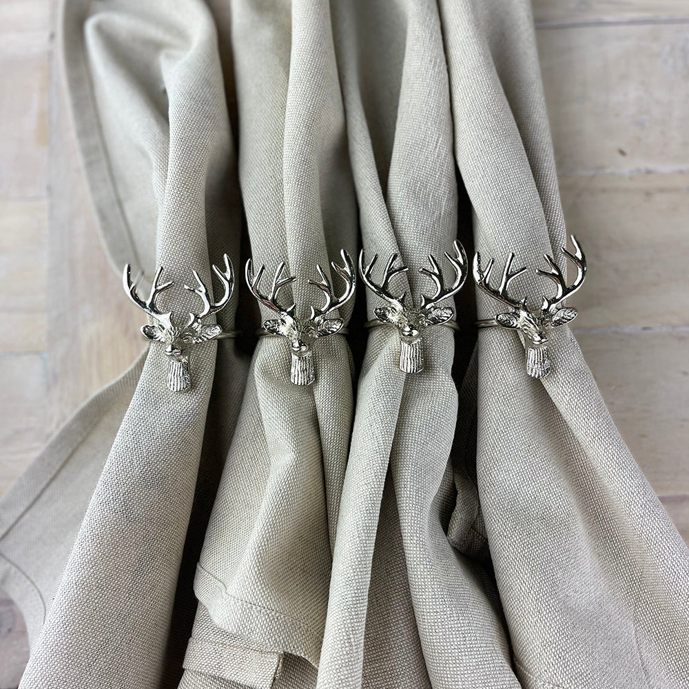 Stag Napkin Rings - Set of 4