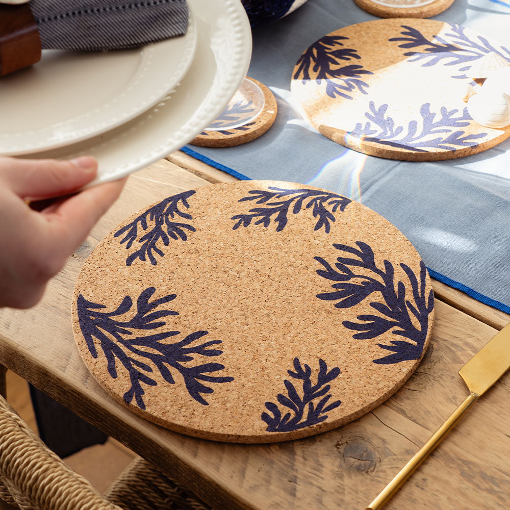 Blue Coral Cork Place Mat