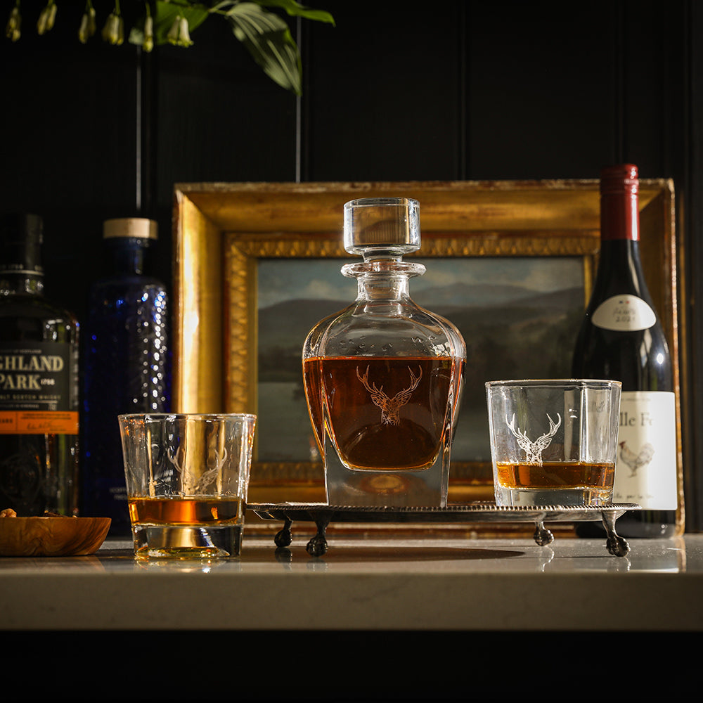 Stag Prince Decanter & Glass Set