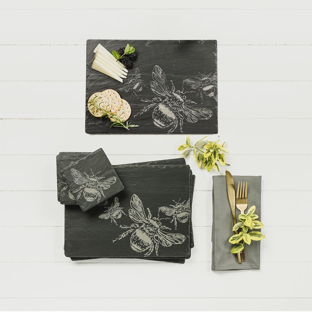 Bee Slate Placemat & Coaster Gift Set
