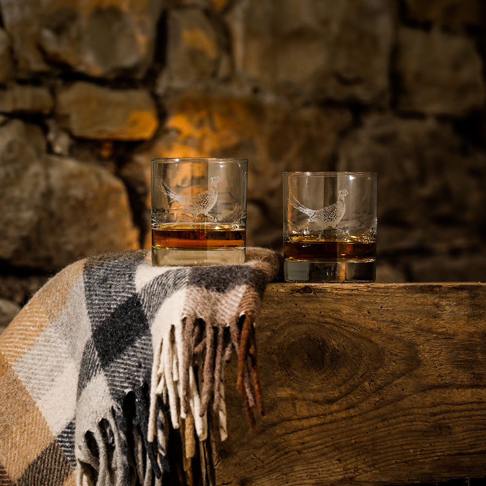 Pheasant Glass Tumblers - Set of 2