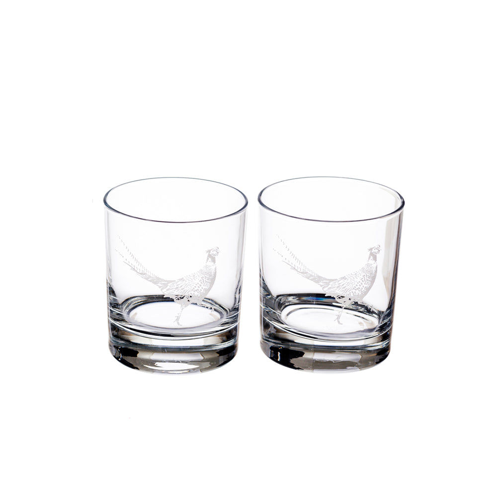 Pheasant Glass Tumblers - Set of 2