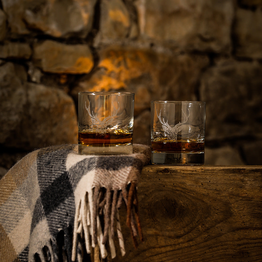 Stag Prince Glass Tumblers - Set of 2