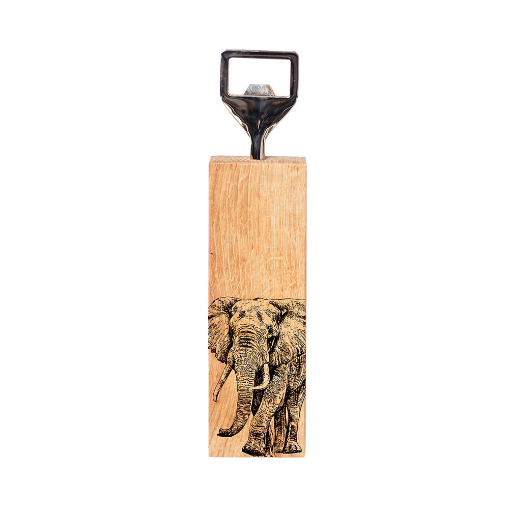 Elephant Oak Bottle Opener