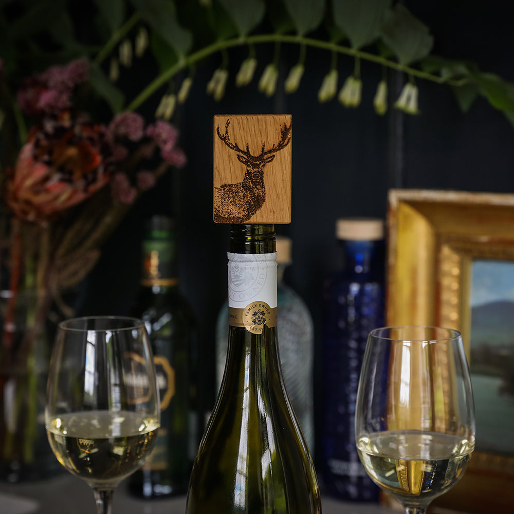 Monarch Stag Oak Bottle Stopper