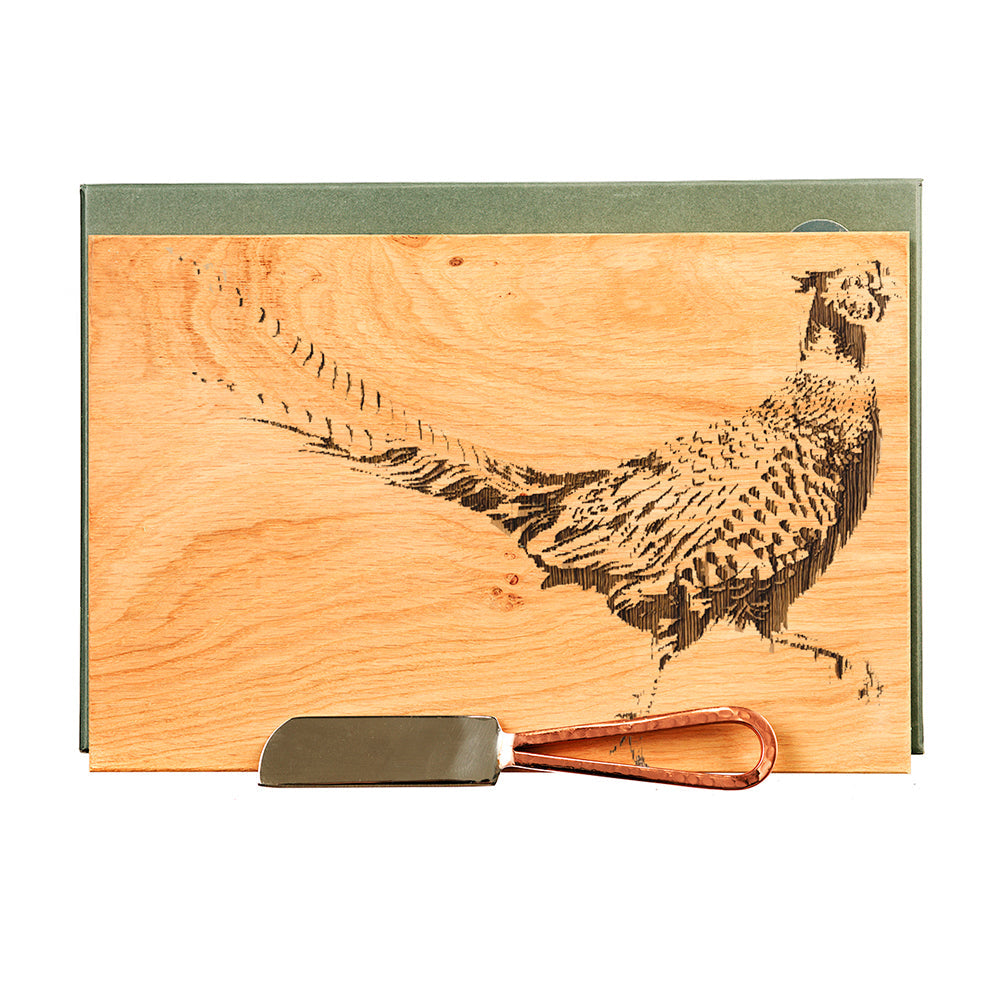 Pheasant Oak Cheese Board & Knife Set