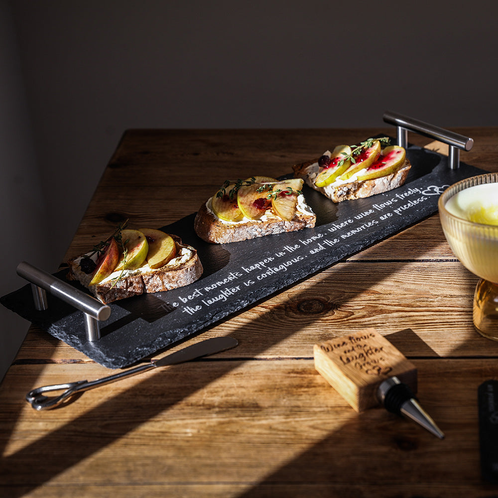 The Best Moments Slate Serving Tray - Small