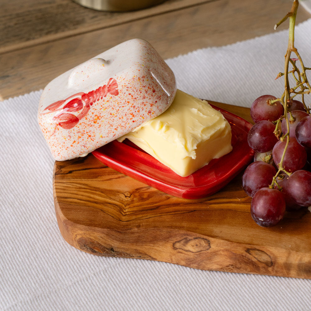 Red Lobster Mini Ceramic Butter Dish