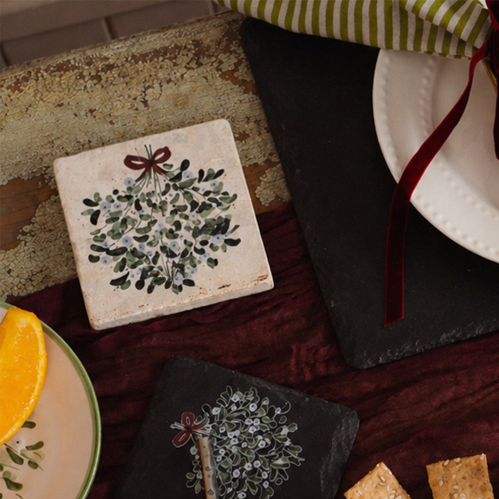 Mistletoe Stone Coaster